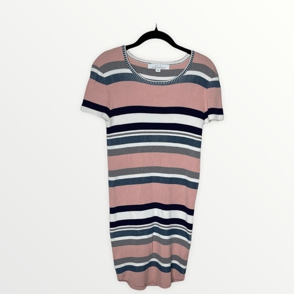 NEW Callahan Striped Ribbed Sweater Mini Dress, M - Picture 2 of 6